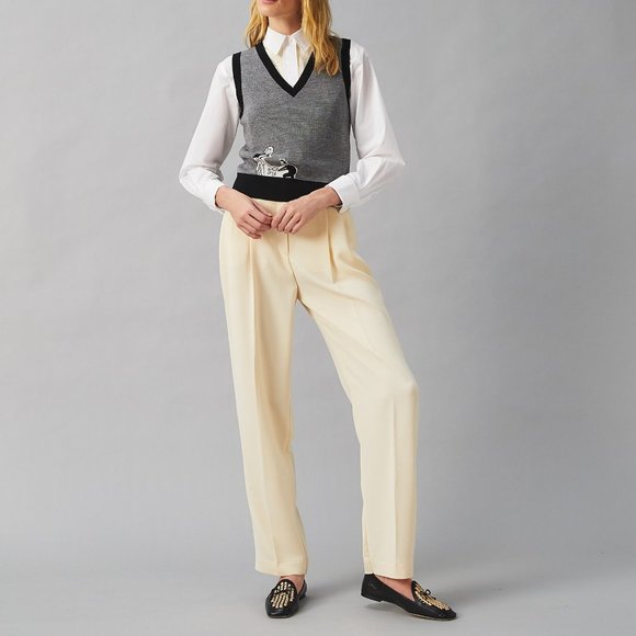 TORY BURCH * NIB $348 * CONVERTIBLE TORY CHARM WOVEN LOAFER Black Oatmeal 11 - Picture 11 of 16